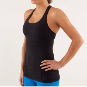 Lululemon power up racerback tank black size 8